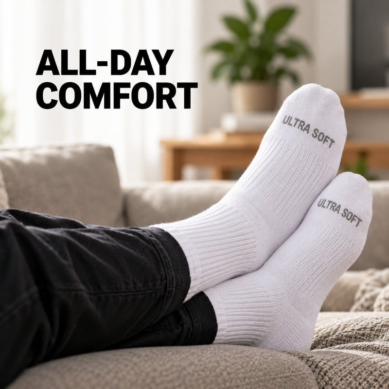 Men's ultra-soft diabetic socks, cushioned for all-day comfort