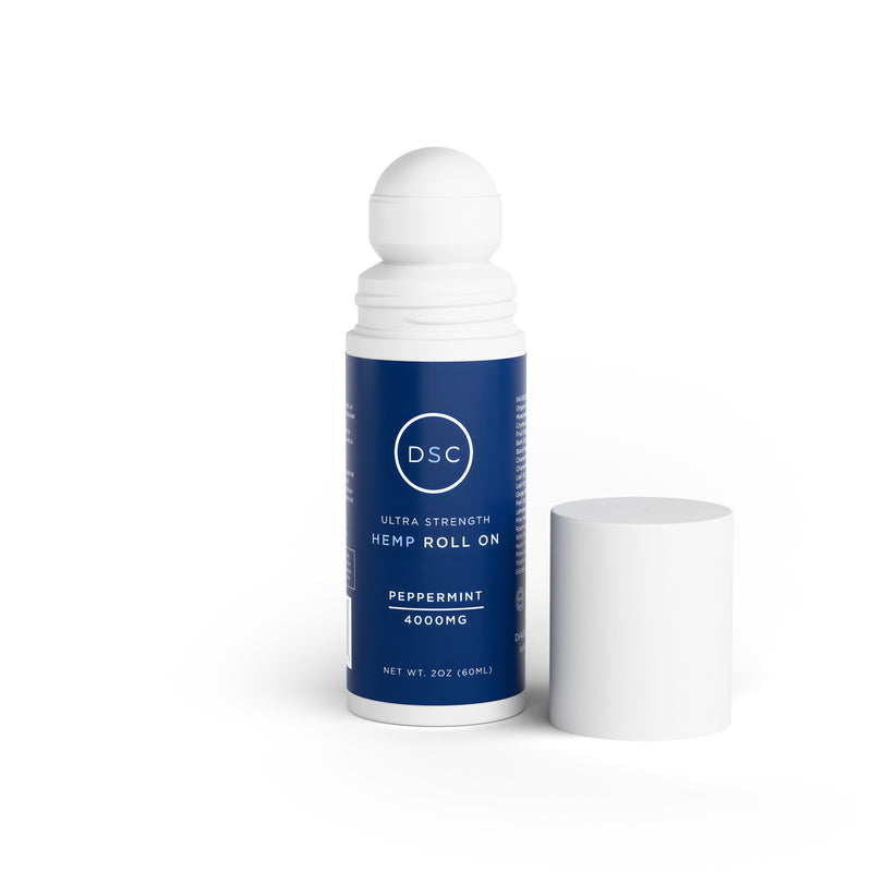 DSC Ultra Strength Peppermint Hemp Roll-On, 4,000 MG, cap off