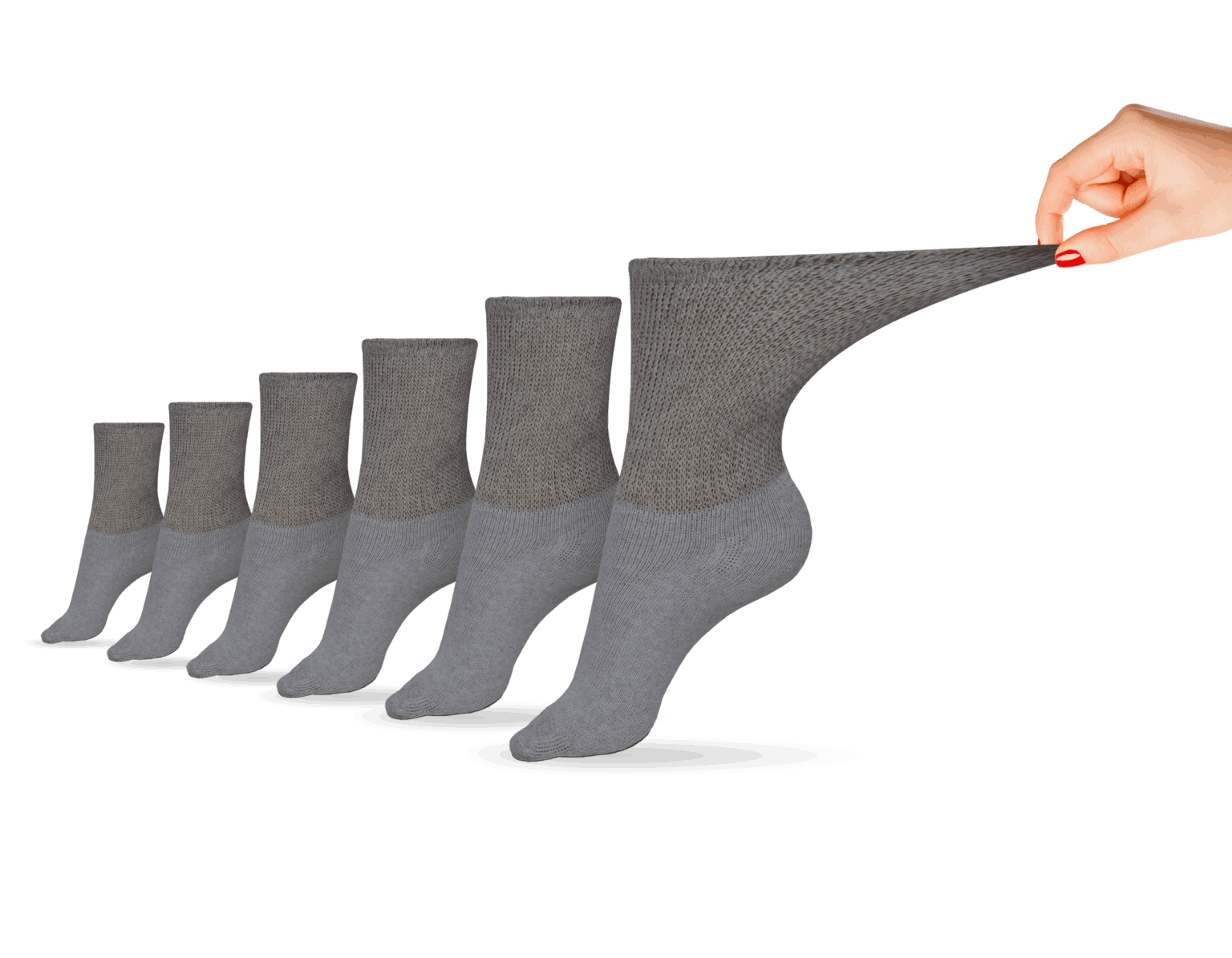 Women's Cotton Diabetic Crew Socks (6 Pair)