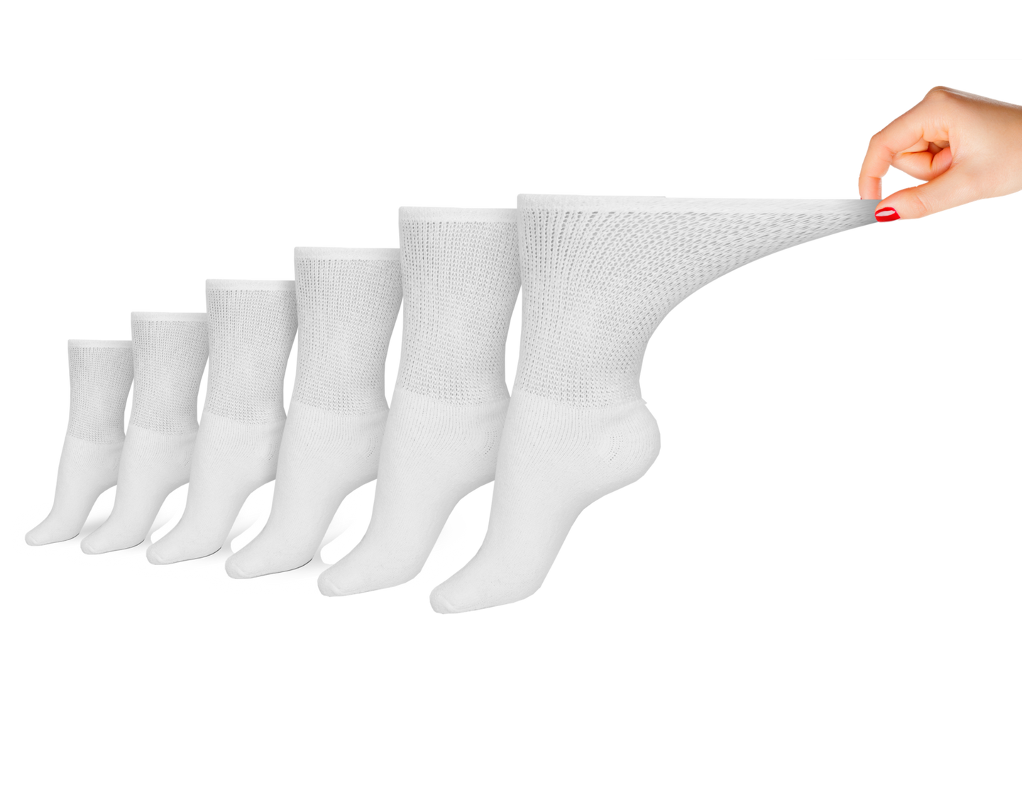 Women's Cotton Diabetic Crew Socks (6 Pair)