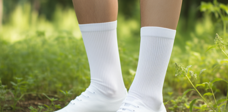 white non-binding socks for men