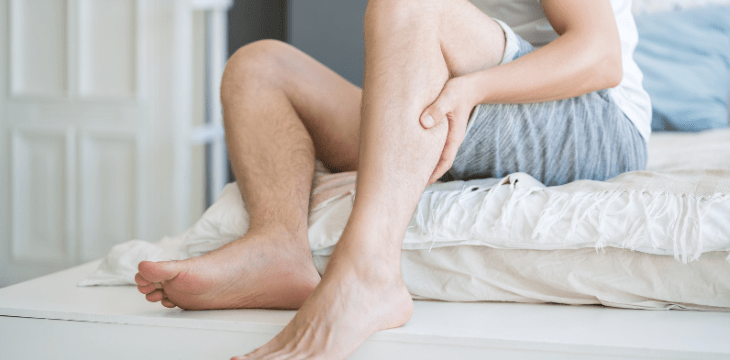 Person with leg pain
