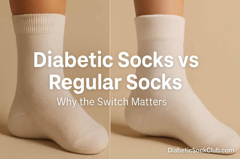 Diabetic socks vs regular socks — side by side comparison of features