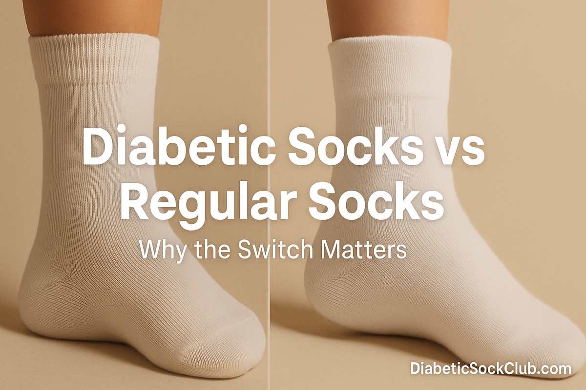 Diabetic socks vs regular socks — side by side comparison of features