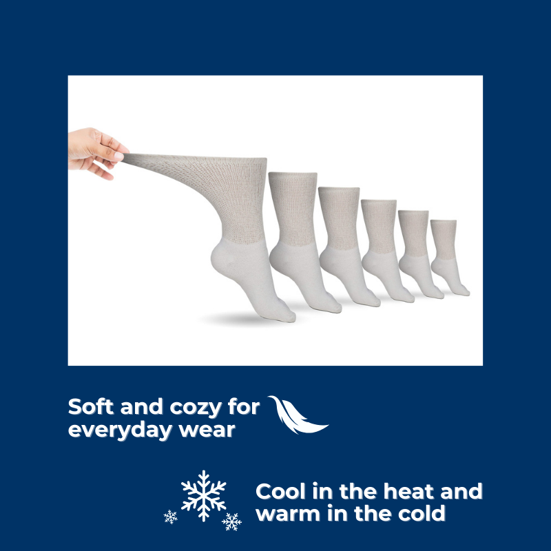Men's Diabetic Crew Socks — Made in USA product packaging
