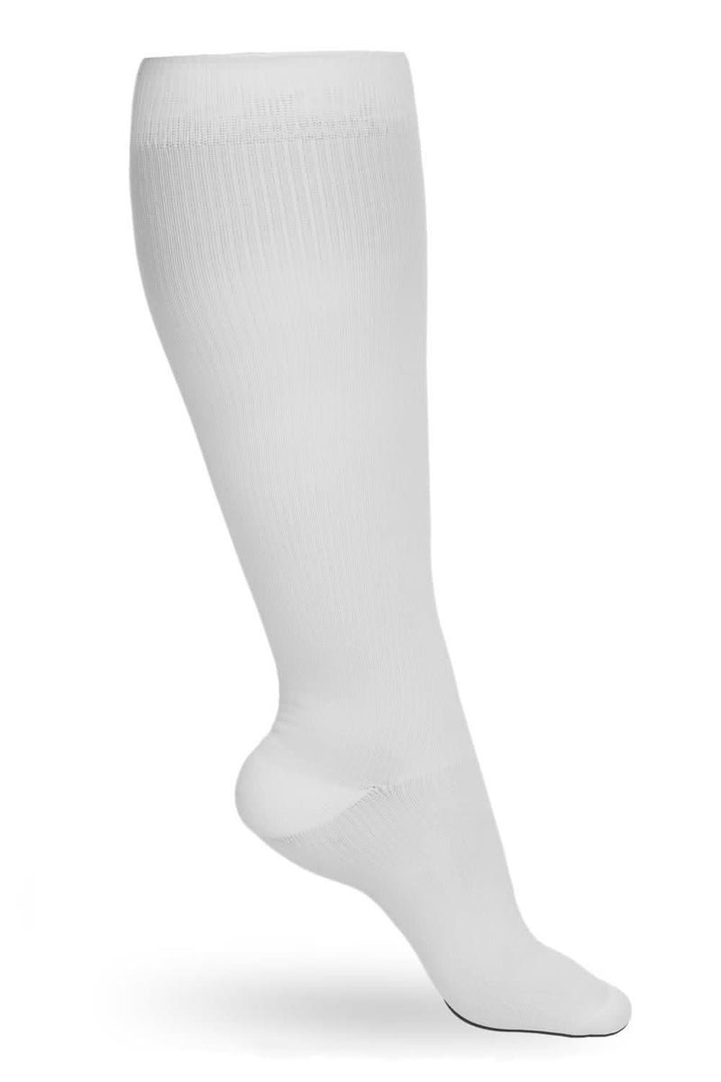 Over The Calf Compression Socks - White