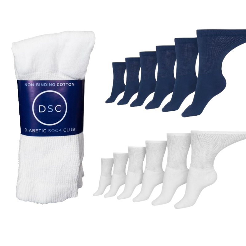 Women's Diabetic Crew Socks comfortable fit being worn