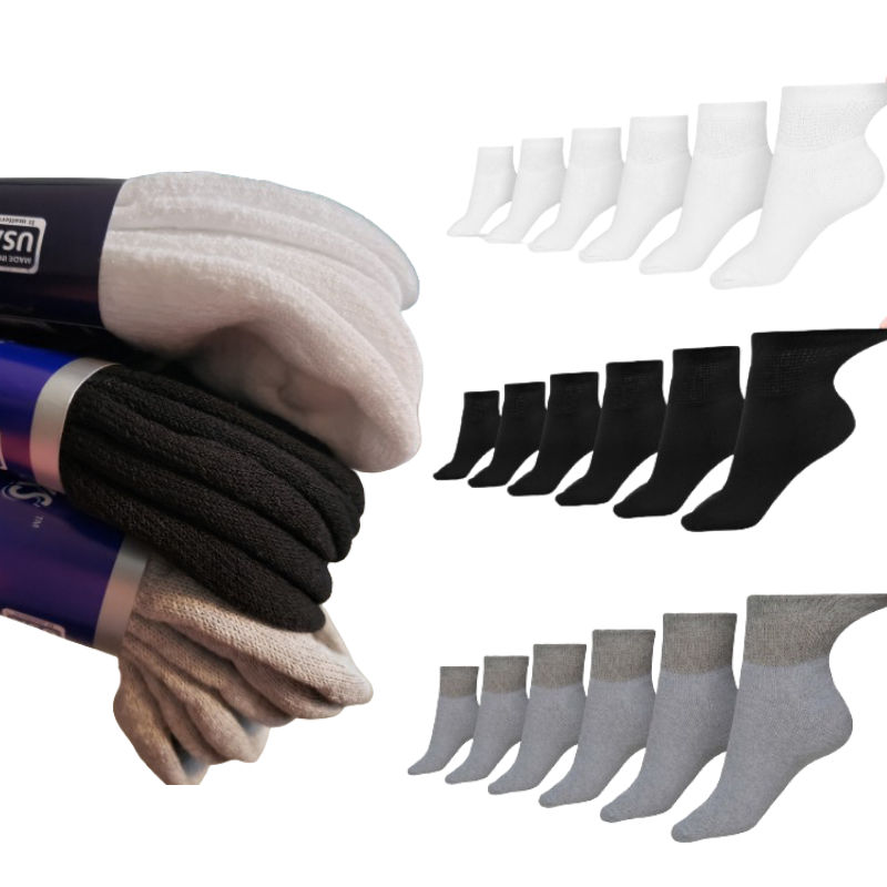 Women's Diabetic Ankle Socks — Made in USA product packaging