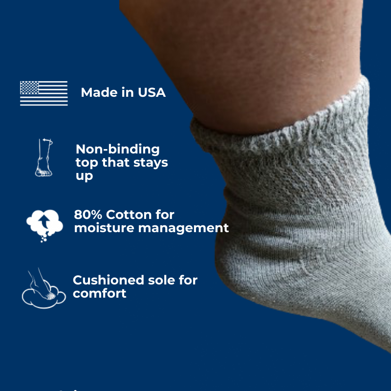 Women's Diabetic Ankle Socks — Made in USA product packaging