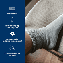 Load image into Gallery viewer, Men&#39;s Cotton Diabetic Ankle Socks (6 Pair)
