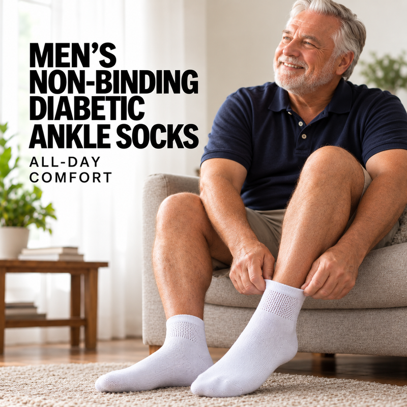 Men's Non-Binding Diabetic Ankle Socks