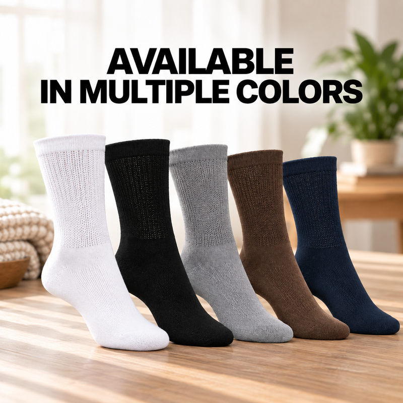 Men's Non-Binding Diabetic Crew Socks