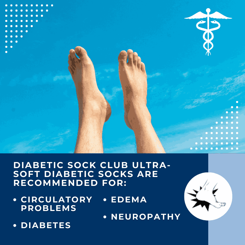 Men's Diabetic Ankle Socks — Made in USA product packaging
