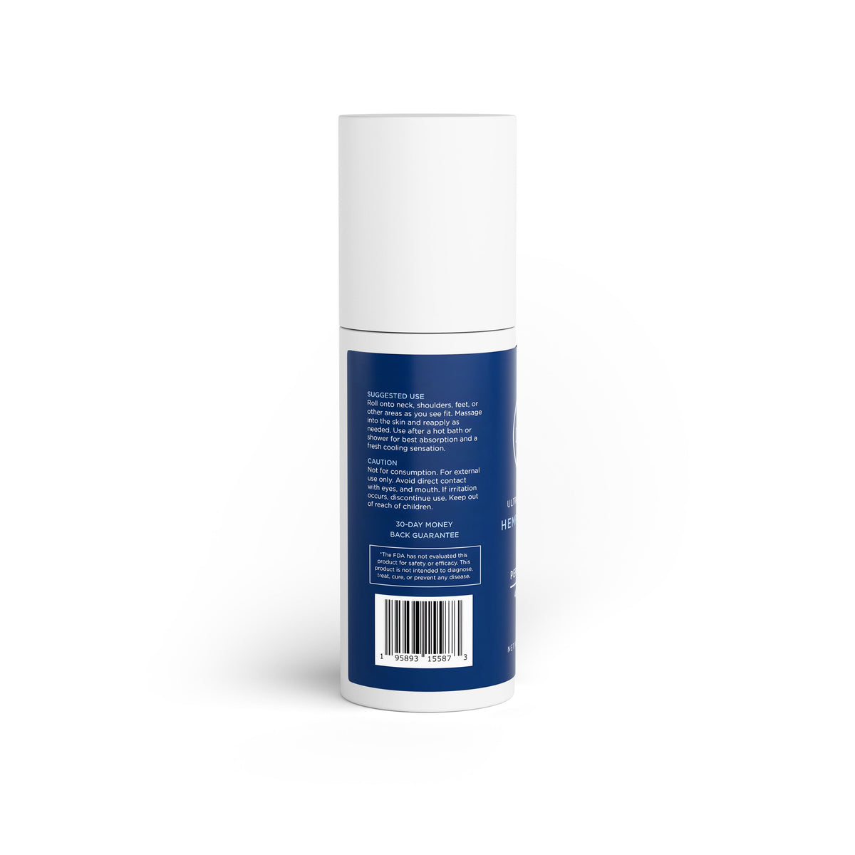 DSC Ultra Strength Peppermint Hemp Roll-On ingredients label