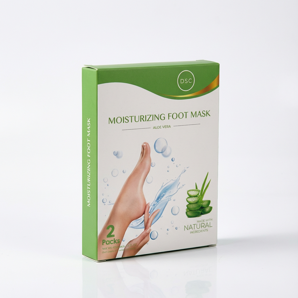 DSC Foot Mask packaging showing ingredients