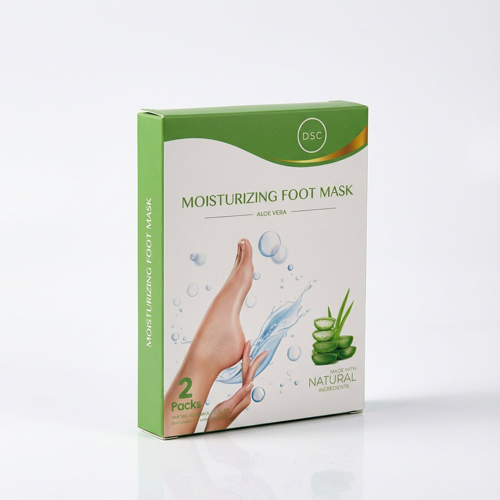 DSC Foot Mask packaging showing ingredients