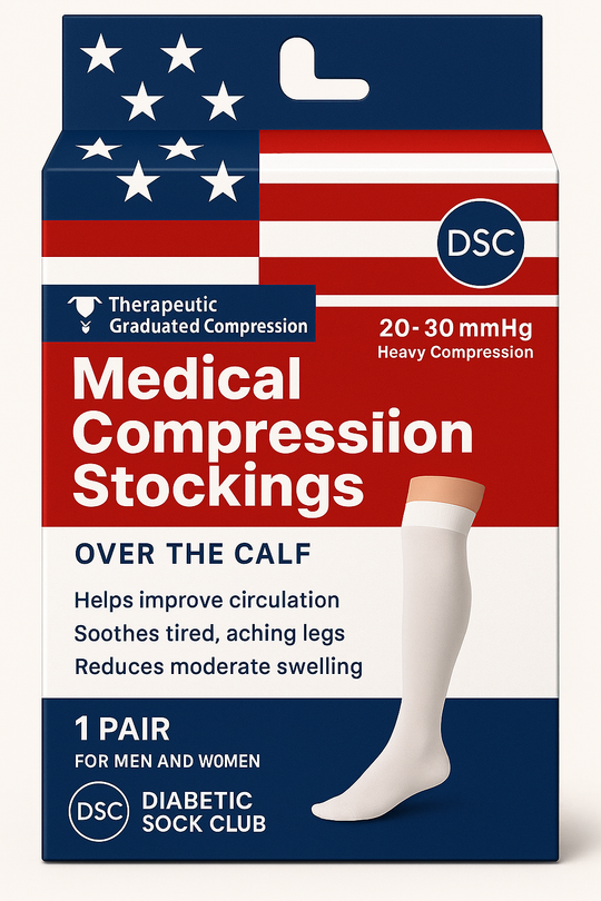 Men's Over-the-Calf Compression Stocking Socks - Graduated Support