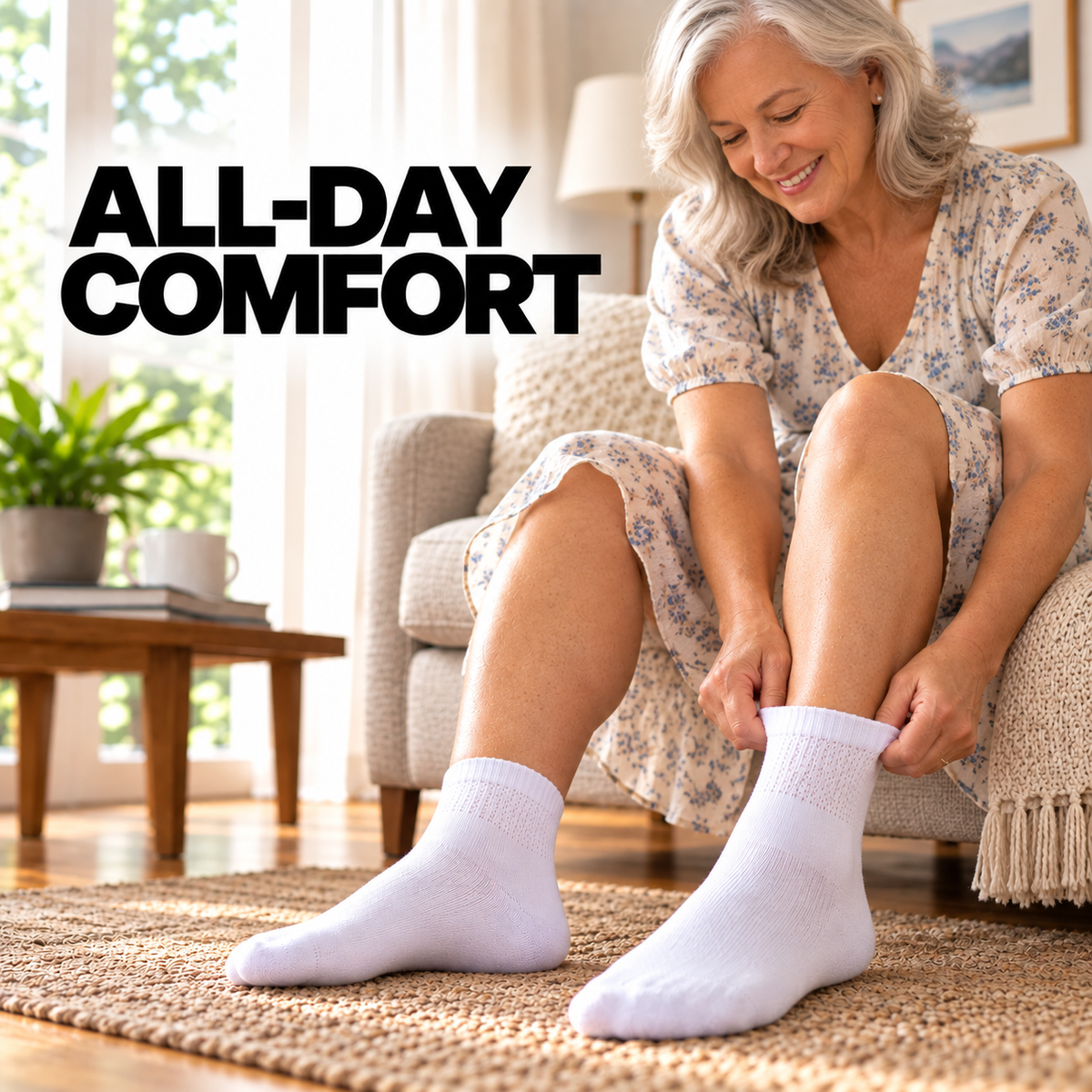 Women's Non-Binding Diabetic Ankle Socks