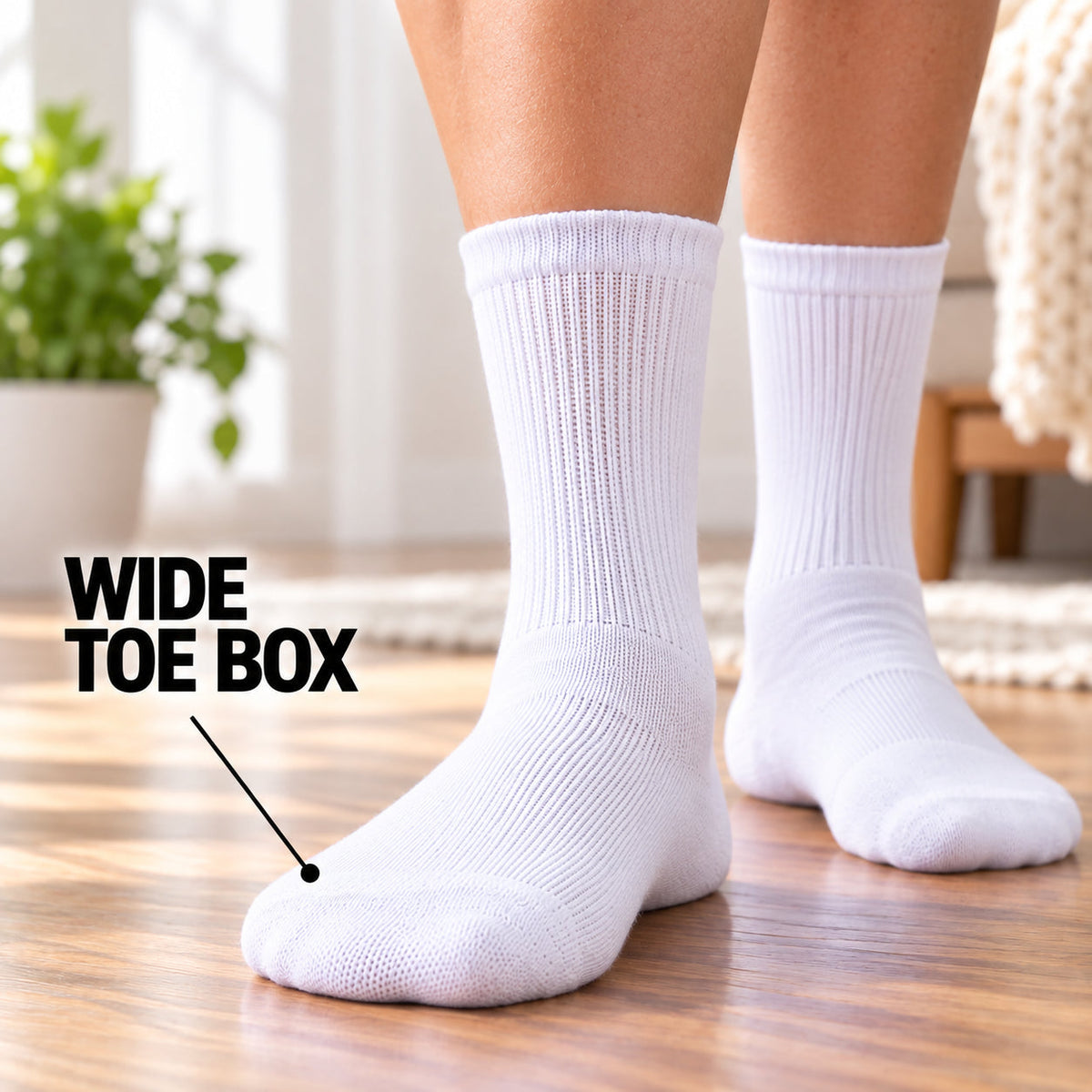 Women's Non-Binding Diabetic Crew Socks