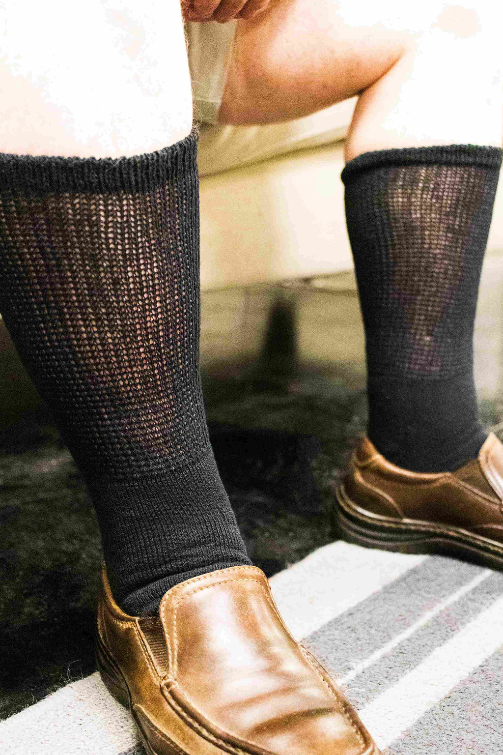 Men's Ultra-Soft Upper Calf Diabetic Socks (2 Pair)