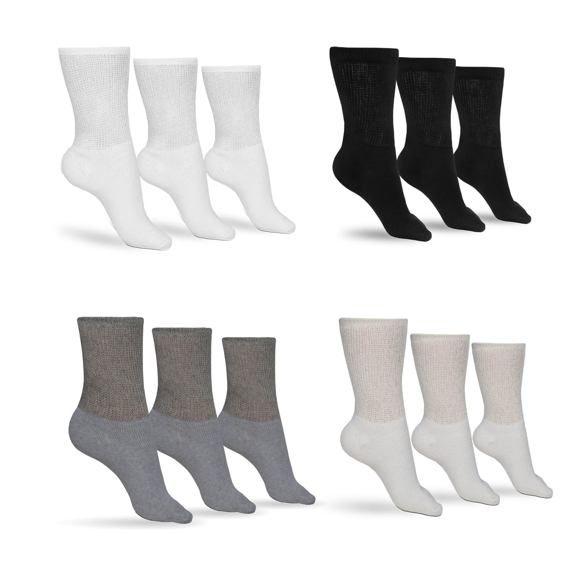 Men's Diabetic Crew Socks — available color options