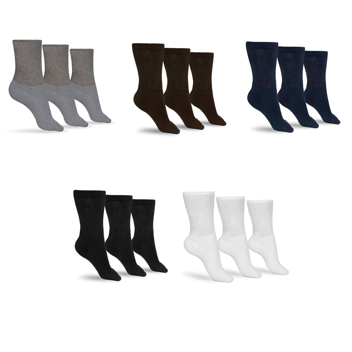 Men's Diabetic Crew Socks — Made in USA product packaging
