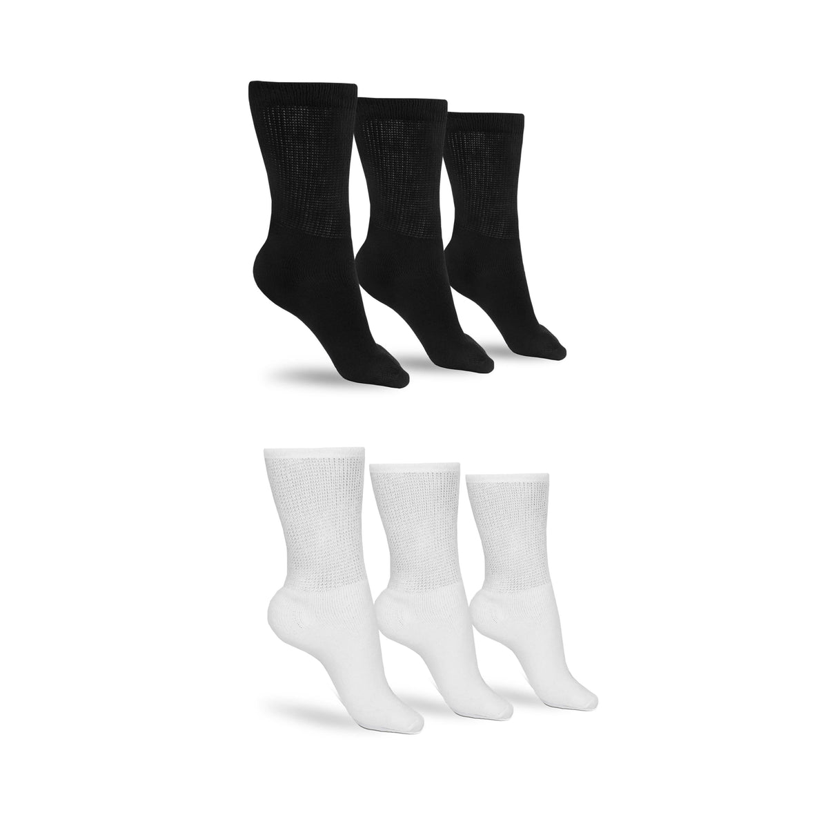 Men's Diabetic Crew Socks — seamless toe construction detail