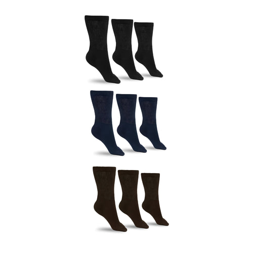 Men's Cotton Diabetic Crew Socks (Assorted)