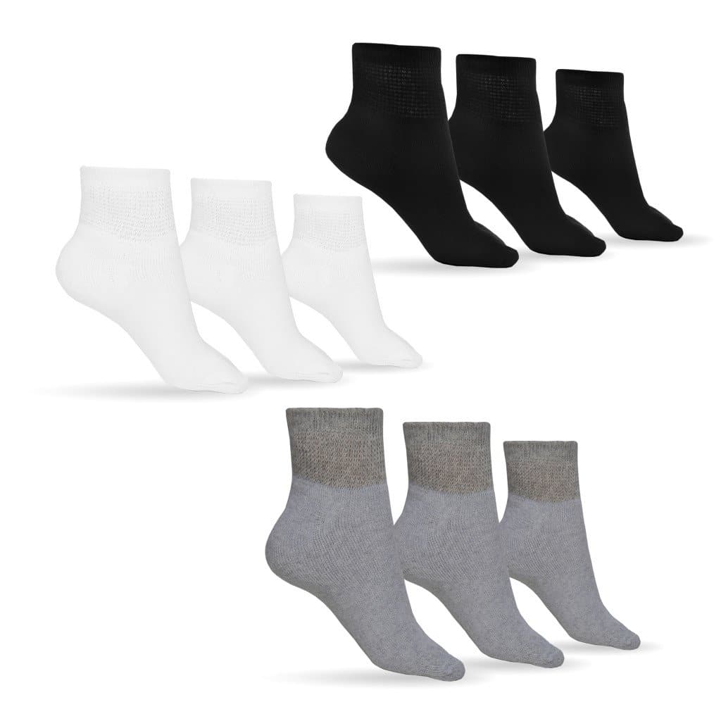 Women's Diabetic Ankle Socks Assorted Colors Multi-Pack