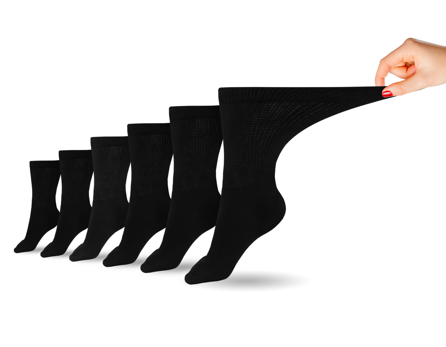 Women's Cotton Diabetic Crew Socks (6 Pair)