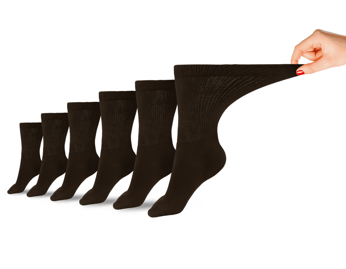 Women's Diabetic Crew Socks — Made in USA product packaging