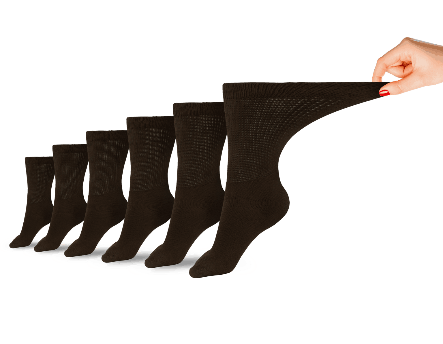 Women's Cotton Diabetic Crew Socks (6 Pair)