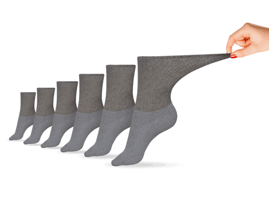 Women's Diabetic Crew Socks flat lay all colors