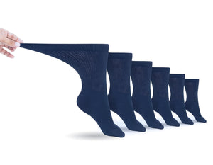 Men's Cotton Diabetic Crew Socks (6 Pair)