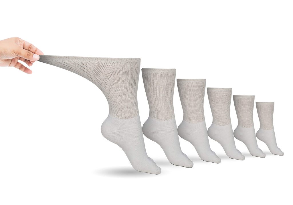 Men's Cotton Diabetic Crew Socks (6 Pair)